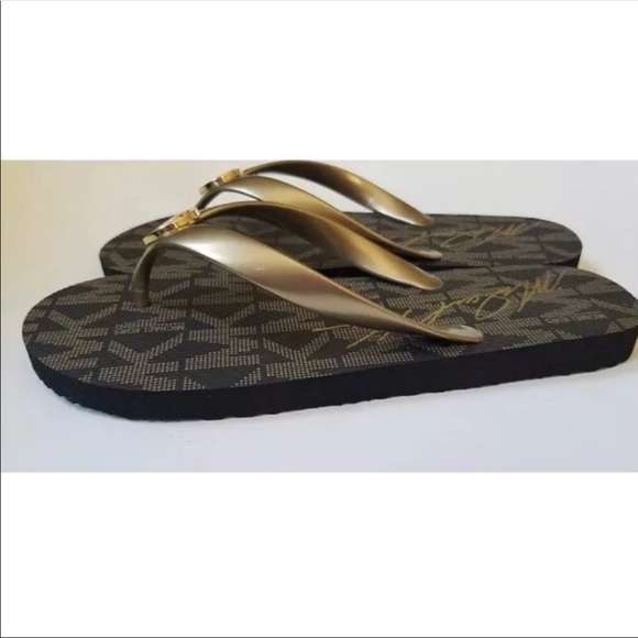 💜AuthMichael Kors Signature JetSet Logo FlipFlops - Picture 6 of 7